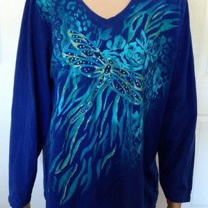 JUST MY SIZE LONG SLEEVE BLOUSE